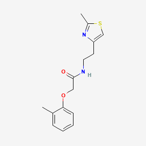 molecular formula C15H18N2O2S B11354750 2-(2-methylphenoxy)-N-[2-(2-methyl-1,3-thiazol-4-yl)ethyl]acetamide 