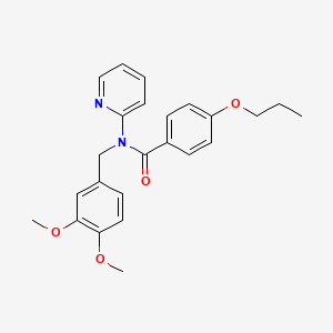 N-(3,4-dimethoxybenzyl)-4-propoxy-N-(pyridin-2-yl)benzamide