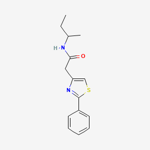 molecular formula C15H18N2OS B11354768 N-(butan-2-yl)-2-(2-phenyl-1,3-thiazol-4-yl)acetamide 