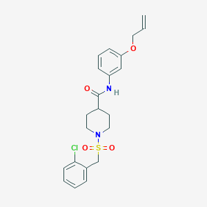 1-[(2-chlorobenzyl)sulfonyl]-N-[3-(prop-2-en-1-yloxy)phenyl]piperidine-4-carboxamide