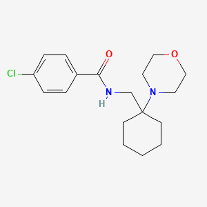 4-chloro-N-{[1-(morpholin-4-yl)cyclohexyl]methyl}benzamide