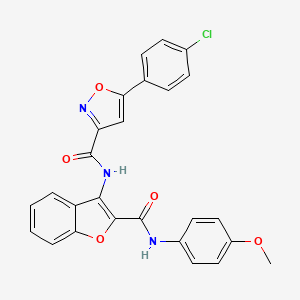 5-(4-chlorophenyl)-N-{2-[(4-methoxyphenyl)carbamoyl]-1-benzofuran-3-yl}-1,2-oxazole-3-carboxamide