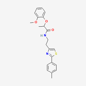 2-(2-methoxyphenoxy)-N-{2-[2-(4-methylphenyl)-1,3-thiazol-4-yl]ethyl}propanamide