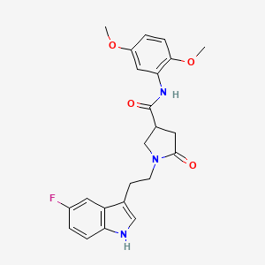 N-(2,5-dimethoxyphenyl)-1-[2-(5-fluoro-1H-indol-3-yl)ethyl]-5-oxopyrrolidine-3-carboxamide