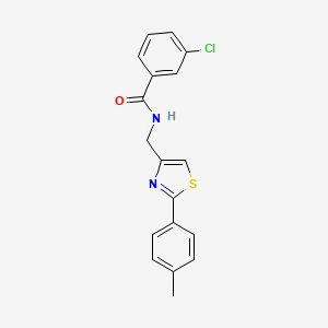 3-chloro-N-{[2-(4-methylphenyl)-1,3-thiazol-4-yl]methyl}benzamide