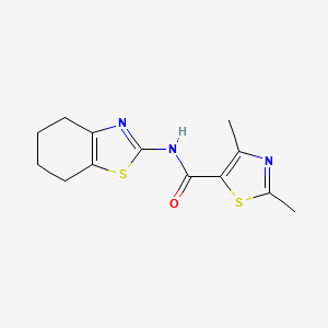 molecular formula C13H15N3OS2 B11354855 2,4-dimethyl-N-(4,5,6,7-tetrahydrobenzo[d]thiazol-2-yl)thiazole-5-carboxamide 