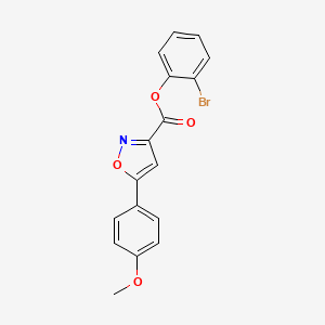 molecular formula C17H12BrNO4 B11354888 2-Bromophenyl 5-(4-methoxyphenyl)-1,2-oxazole-3-carboxylate 