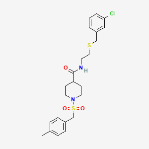 N-{2-[(3-chlorobenzyl)sulfanyl]ethyl}-1-[(4-methylbenzyl)sulfonyl]piperidine-4-carboxamide