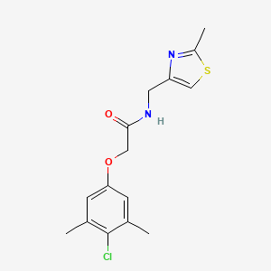 molecular formula C15H17ClN2O2S B11354910 2-(4-chloro-3,5-dimethylphenoxy)-N-[(2-methyl-1,3-thiazol-4-yl)methyl]acetamide 