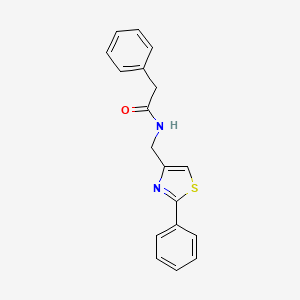 2-phenyl-N-[(2-phenyl-1,3-thiazol-4-yl)methyl]acetamide