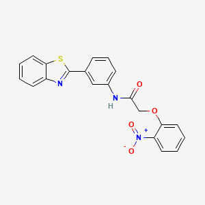 molecular formula C21H15N3O4S B11354921 N-[3-(1,3-benzothiazol-2-yl)phenyl]-2-(2-nitrophenoxy)acetamide 