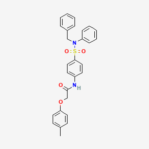 molecular formula C28H26N2O4S B11354935 N-{4-[benzyl(phenyl)sulfamoyl]phenyl}-2-(4-methylphenoxy)acetamide 