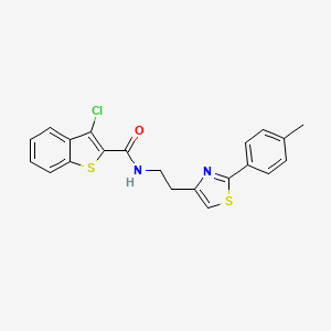 3-chloro-N-{2-[2-(4-methylphenyl)-1,3-thiazol-4-yl]ethyl}-1-benzothiophene-2-carboxamide