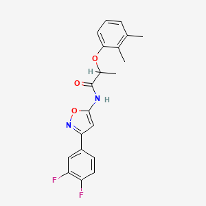 molecular formula C20H18F2N2O3 B11354968 N-[3-(3,4-difluorophenyl)-1,2-oxazol-5-yl]-2-(2,3-dimethylphenoxy)propanamide 