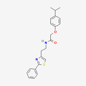 N-[2-(2-phenyl-1,3-thiazol-4-yl)ethyl]-2-[4-(propan-2-yl)phenoxy]acetamide