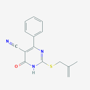 2-[(2-Methylprop-2-EN-1-YL)sulfanyl]-6-oxo-4-phenyl-1,6-dihydropyrimidine-5-carbonitrile