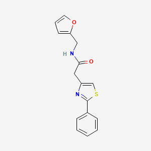 molecular formula C16H14N2O2S B11355005 N-(furan-2-ylmethyl)-2-(2-phenyl-1,3-thiazol-4-yl)acetamide CAS No. 793730-80-0