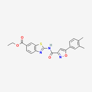 Ethyl 2-({[5-(3,4-dimethylphenyl)-1,2-oxazol-3-yl]carbonyl}amino)-1,3-benzothiazole-6-carboxylate