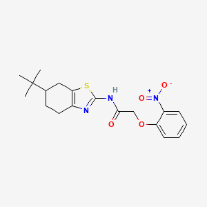 molecular formula C19H23N3O4S B11355029 N-(6-tert-butyl-4,5,6,7-tetrahydro-1,3-benzothiazol-2-yl)-2-(2-nitrophenoxy)acetamide 