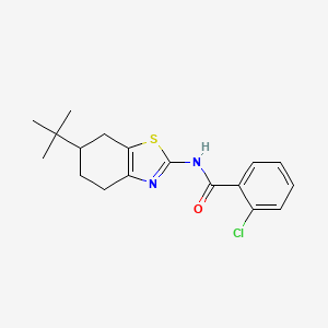 N-(6-tert-butyl-4,5,6,7-tetrahydro-1,3-benzothiazol-2-yl)-2-chlorobenzamide