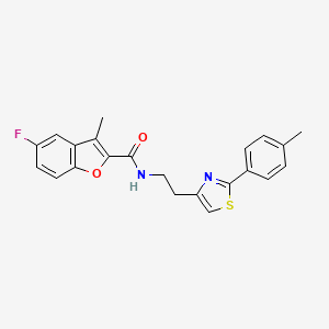 5-fluoro-3-methyl-N-{2-[2-(4-methylphenyl)-1,3-thiazol-4-yl]ethyl}-1-benzofuran-2-carboxamide