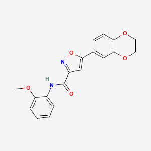 5-(2,3-dihydro-1,4-benzodioxin-6-yl)-N-(2-methoxyphenyl)-1,2-oxazole-3-carboxamide