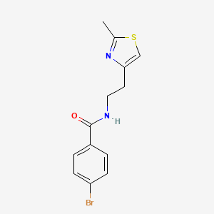 molecular formula C13H13BrN2OS B11355086 4-bromo-N-[2-(2-methyl-1,3-thiazol-4-yl)ethyl]benzamide 