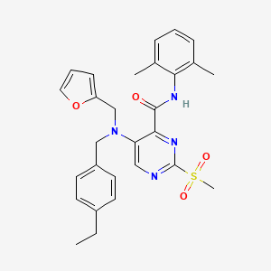 N-(2,6-dimethylphenyl)-5-[(4-ethylbenzyl)(furan-2-ylmethyl)amino]-2-(methylsulfonyl)pyrimidine-4-carboxamide