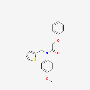 molecular formula C24H27NO3S B11355108 2-(4-tert-butylphenoxy)-N-(4-methoxyphenyl)-N-(thiophen-2-ylmethyl)acetamide 