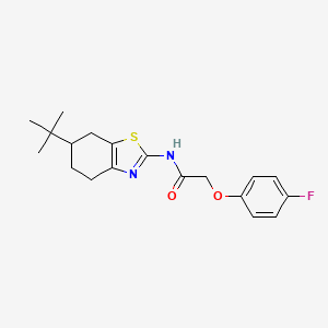 molecular formula C19H23FN2O2S B11355117 N-(6-tert-butyl-4,5,6,7-tetrahydro-1,3-benzothiazol-2-yl)-2-(4-fluorophenoxy)acetamide 