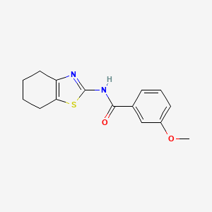 molecular formula C15H16N2O2S B11355120 3-methoxy-N-(4,5,6,7-tetrahydro-1,3-benzothiazol-2-yl)benzamide 