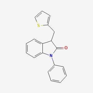 molecular formula C19H15NOS B11355151 1-phenyl-3-(thiophen-2-ylmethyl)-1,3-dihydro-2H-indol-2-one 