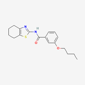 molecular formula C18H22N2O2S B11355153 3-butoxy-N-(4,5,6,7-tetrahydro-1,3-benzothiazol-2-yl)benzamide 