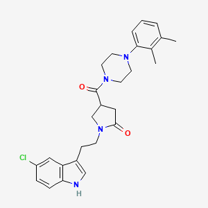 molecular formula C27H31ClN4O2 B11355156 1-[2-(5-chloro-1H-indol-3-yl)ethyl]-4-{[4-(2,3-dimethylphenyl)piperazin-1-yl]carbonyl}pyrrolidin-2-one 