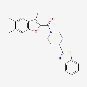 [4-(1,3-Benzothiazol-2-yl)piperidin-1-yl](3,5,6-trimethyl-1-benzofuran-2-yl)methanone