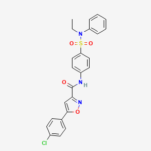 5-(4-chlorophenyl)-N-{4-[ethyl(phenyl)sulfamoyl]phenyl}-1,2-oxazole-3-carboxamide