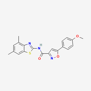 N-(4,6-dimethyl-1,3-benzothiazol-2-yl)-5-(4-methoxyphenyl)-1,2-oxazole-3-carboxamide