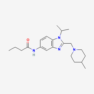 N-{2-[(4-methylpiperidin-1-yl)methyl]-1-(propan-2-yl)-1H-benzimidazol-5-yl}butanamide