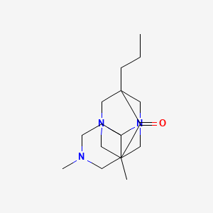 molecular formula C17H29N3O B11355289 1',5-dimethyl-7-propyl-6H-spiro[1,3-diazatricyclo[3.3.1.1~3,7~]decane-2,4'-piperidin]-6-one 