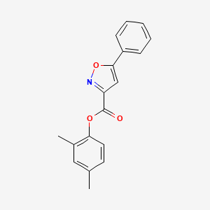 molecular formula C18H15NO3 B11355323 2,4-Dimethylphenyl 5-phenyl-1,2-oxazole-3-carboxylate 