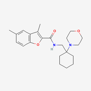 3,5-dimethyl-N-{[1-(morpholin-4-yl)cyclohexyl]methyl}-1-benzofuran-2-carboxamide