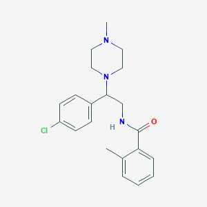 N-[2-(4-chlorophenyl)-2-(4-methylpiperazin-1-yl)ethyl]-2-methylbenzamide