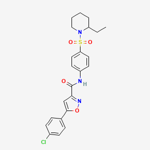 5-(4-chlorophenyl)-N-{4-[(2-ethylpiperidin-1-yl)sulfonyl]phenyl}-1,2-oxazole-3-carboxamide