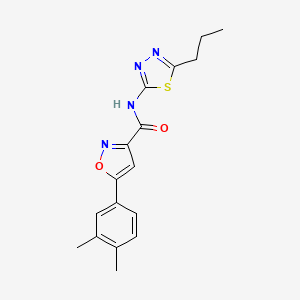 molecular formula C17H18N4O2S B11355354 5-(3,4-dimethylphenyl)-N-(5-propyl-1,3,4-thiadiazol-2-yl)-1,2-oxazole-3-carboxamide 