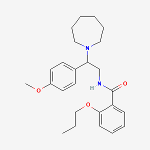 N-[2-(azepan-1-yl)-2-(4-methoxyphenyl)ethyl]-2-propoxybenzamide