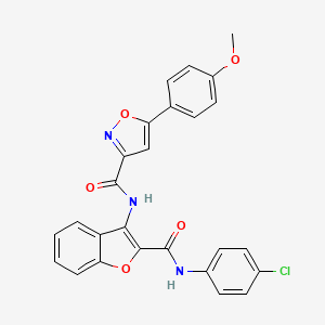 N-{2-[(4-chlorophenyl)carbamoyl]-1-benzofuran-3-yl}-5-(4-methoxyphenyl)-1,2-oxazole-3-carboxamide