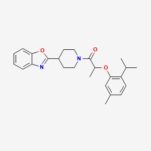 1-[4-(1,3-Benzoxazol-2-yl)piperidin-1-yl]-2-[5-methyl-2-(propan-2-yl)phenoxy]propan-1-one