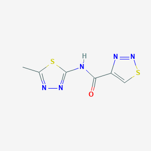 molecular formula C6H5N5OS2 B11355426 N-(5-methyl-1,3,4-thiadiazol-2-yl)-1,2,3-thiadiazole-4-carboxamide 