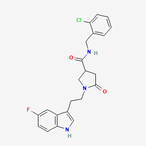 N-(2-chlorobenzyl)-1-[2-(5-fluoro-1H-indol-3-yl)ethyl]-5-oxopyrrolidine-3-carboxamide