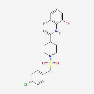 1-[(4-chlorobenzyl)sulfonyl]-N-(2,6-difluorophenyl)piperidine-4-carboxamide